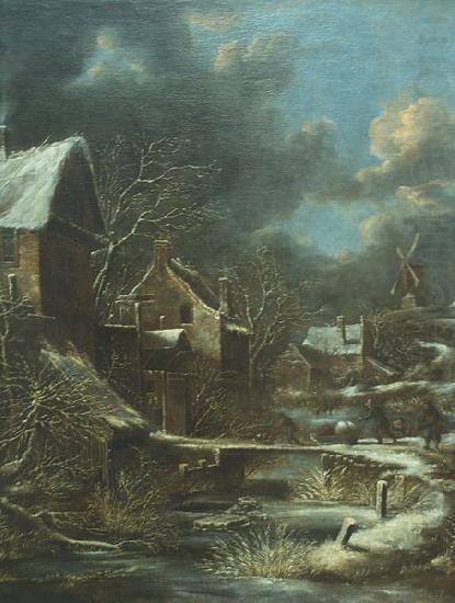Winter landscape, Klaes Molenaer